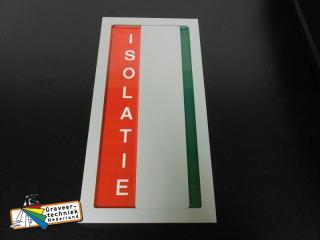 Aluminium houder met schuif, afmeting 100x200mm bv voor een isolatieruimte ziekenhuis